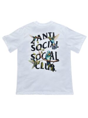 ANTI SOCIAL WHITE TEE 'BIRDS' (STOCK)