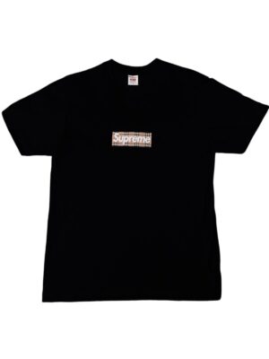 SUPREME BOX LOGO x BURB BLACK TEE (STOCK)