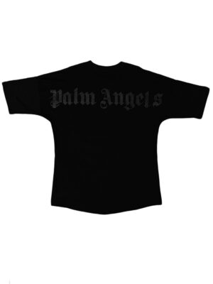 PALM ANGEL BLACK TEE  'BLACK LOGO' (STOCK)
