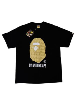 BAPE BLACK TEE 'GOLD APE' (STOCK)