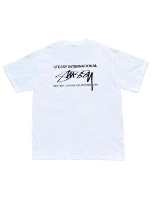 STUSSY WHITE TEE 'INTERNATIONAL' (STOCK)