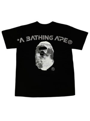 BAPE BLACK TEE 'MOON APE' (STOCK)