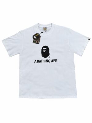 BAPE WHITE TEE 'APE' (STOCK)
